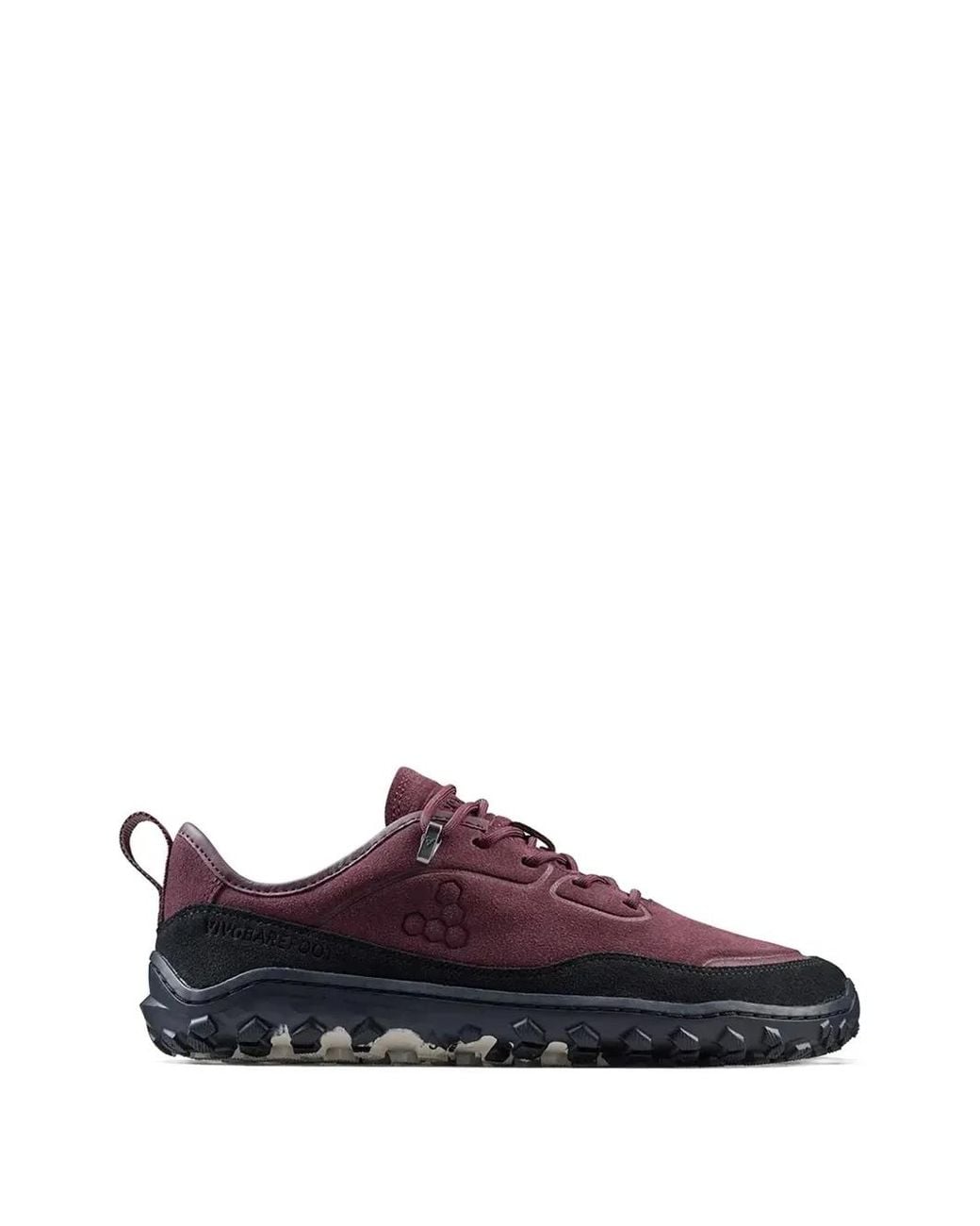 Vivobarefoot Purple Suede-Panelled Sneakers for men