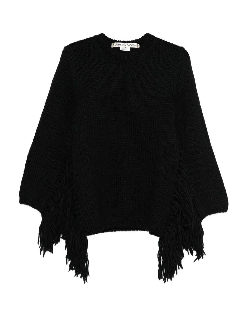 Jersey Con Flecos Comme des Garçons de color Black
