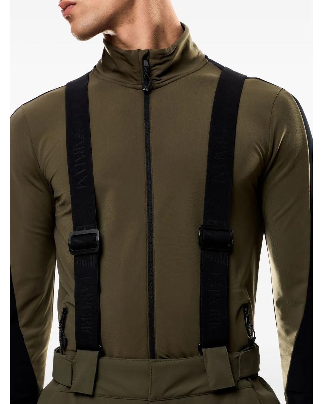 Pantaloni Da Sci Con Bretelle di EA7 in Green da Uomo