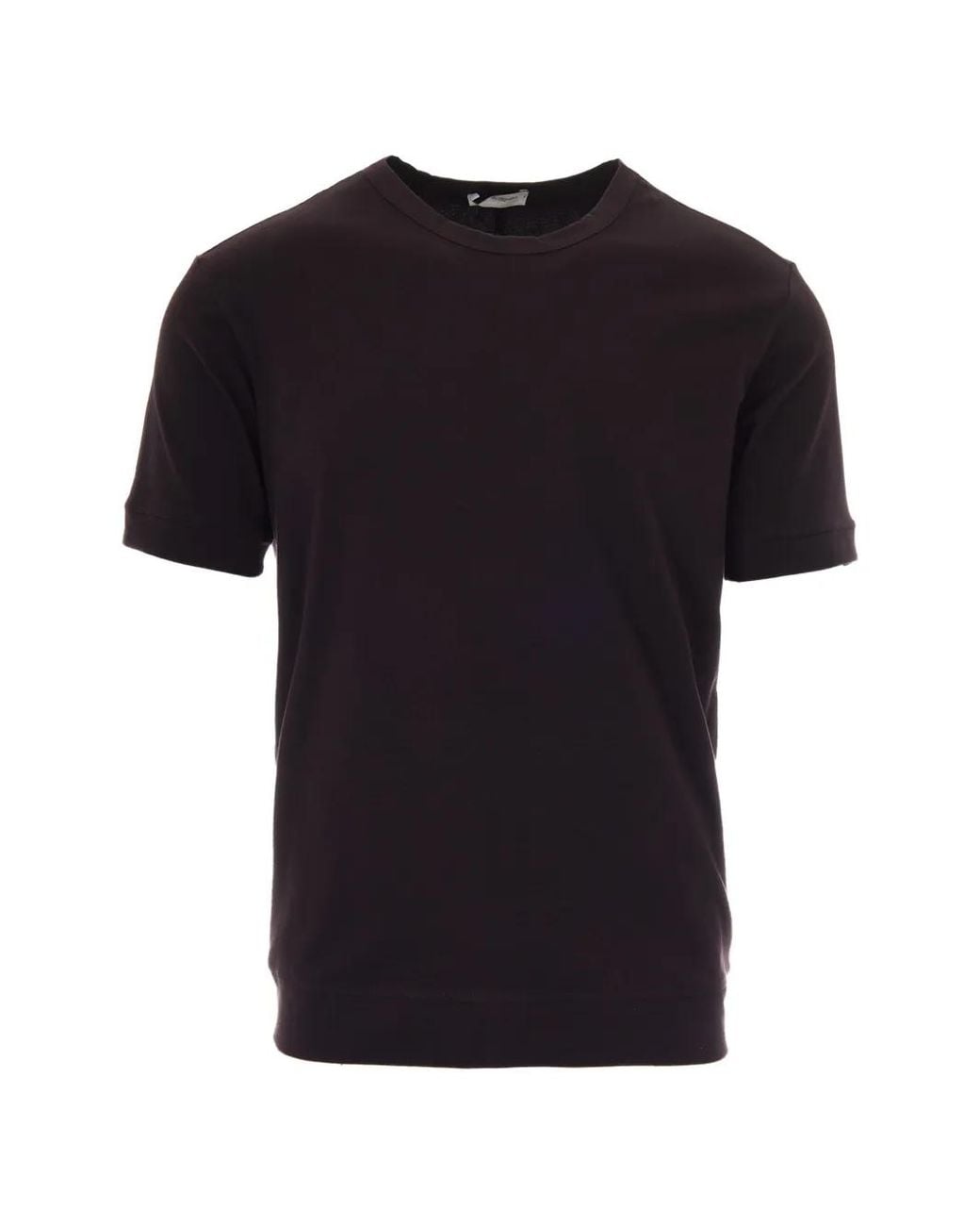Paolo Pecora Black Crew-Neck T-Shirt for men