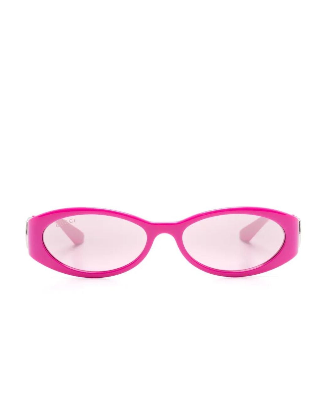 Gucci Pink Oval-Frame Sunglasses