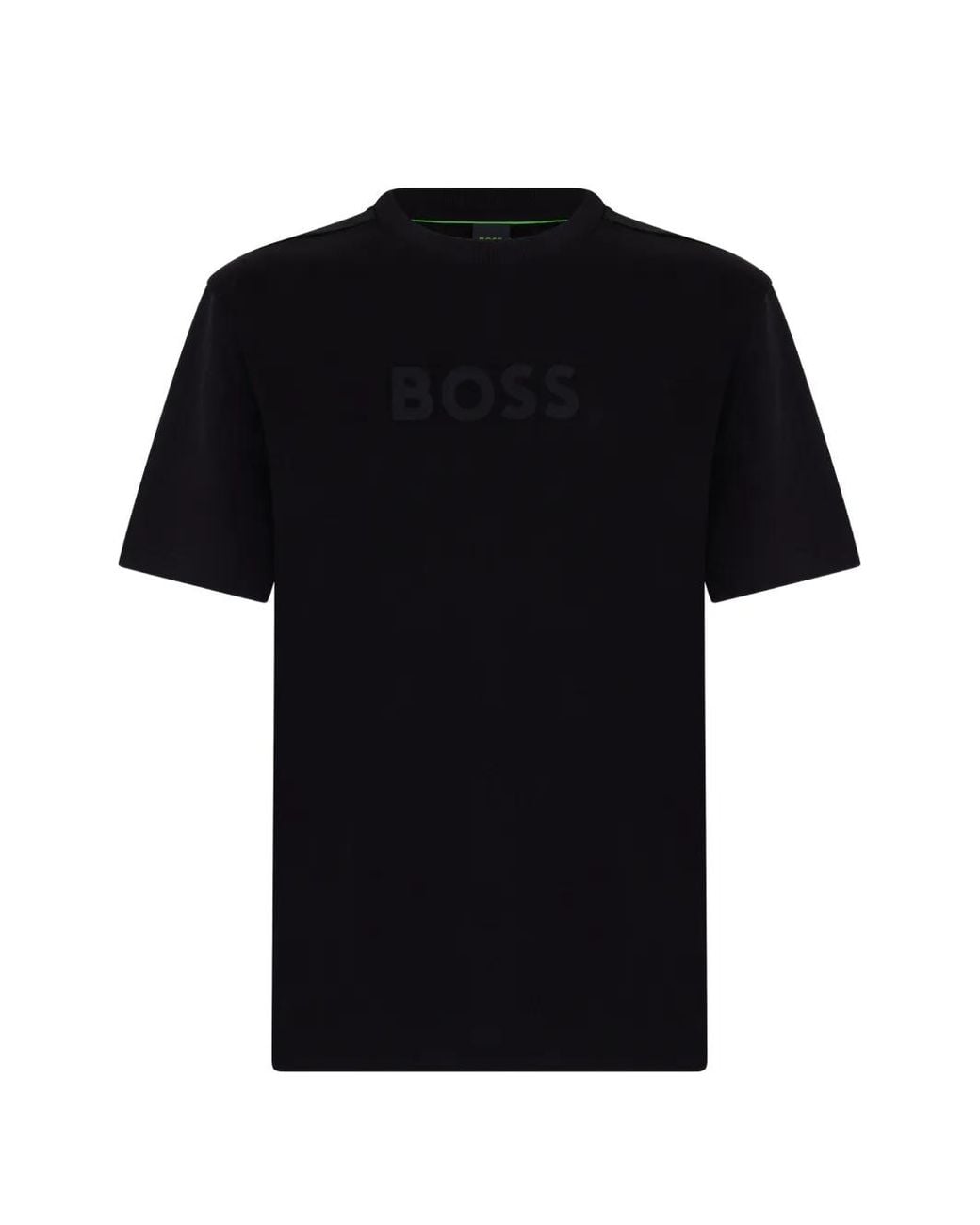 Boss Black Cotton Logo-Printed T-Shirt for men