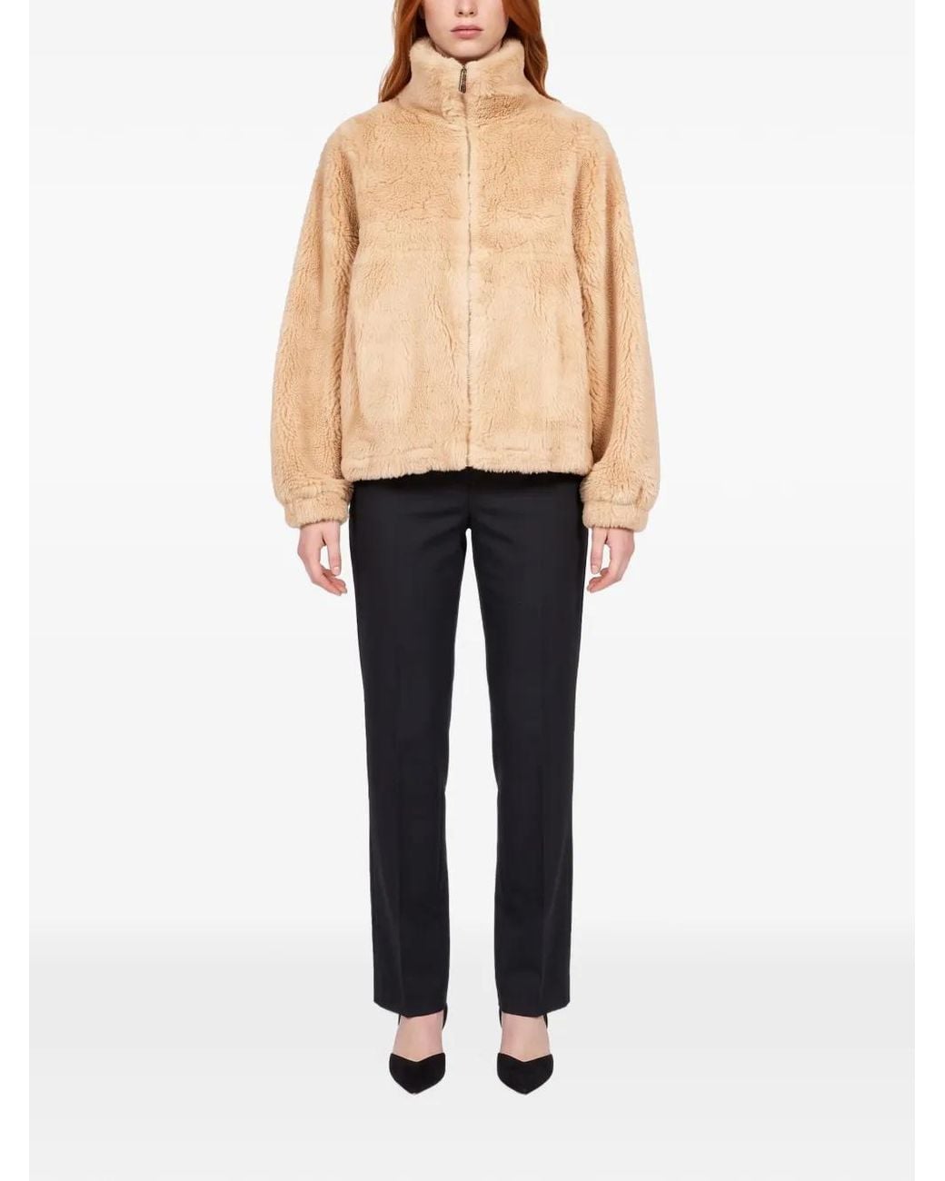 R2W Natural High-Neck Zip-Up Jacket