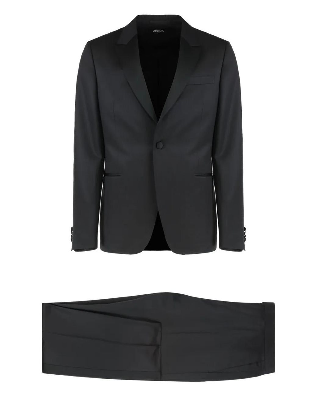 Zegna Black Single-Breasted Suit for men