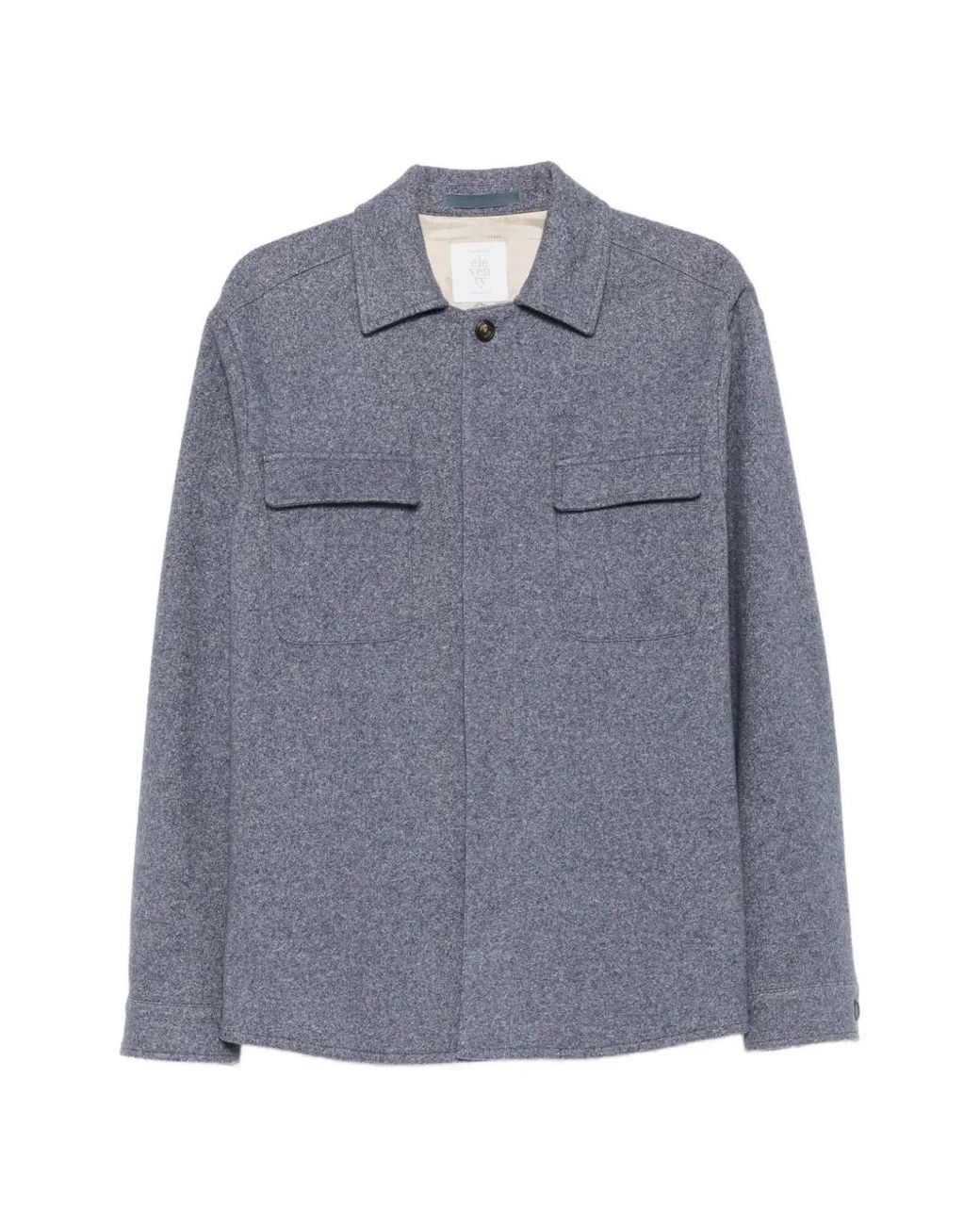 Eleventy Gray Flap-Pocket Shirt Jacket for men