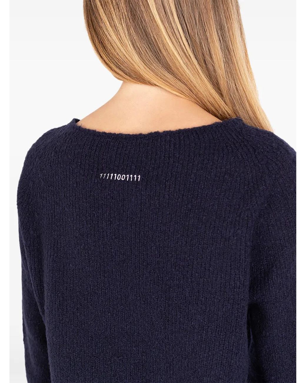 Societe Anonyme Blue Janina Ribbed-Knit Sweater