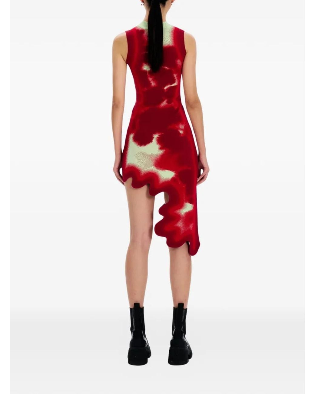 Ph5 Red Tie-Dye Midi Dress