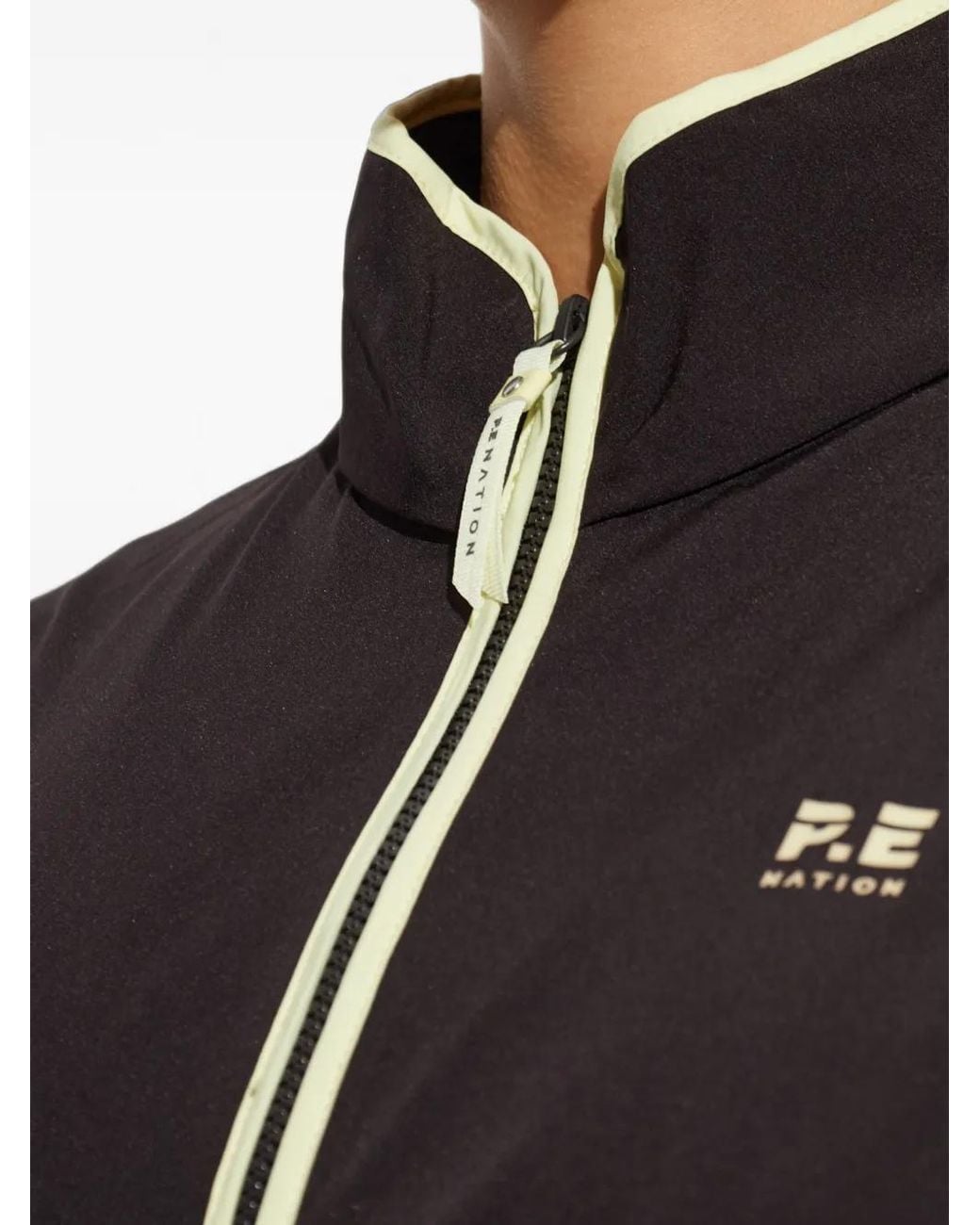 P.E Nation Black Echo Quarter-Zip Sweater