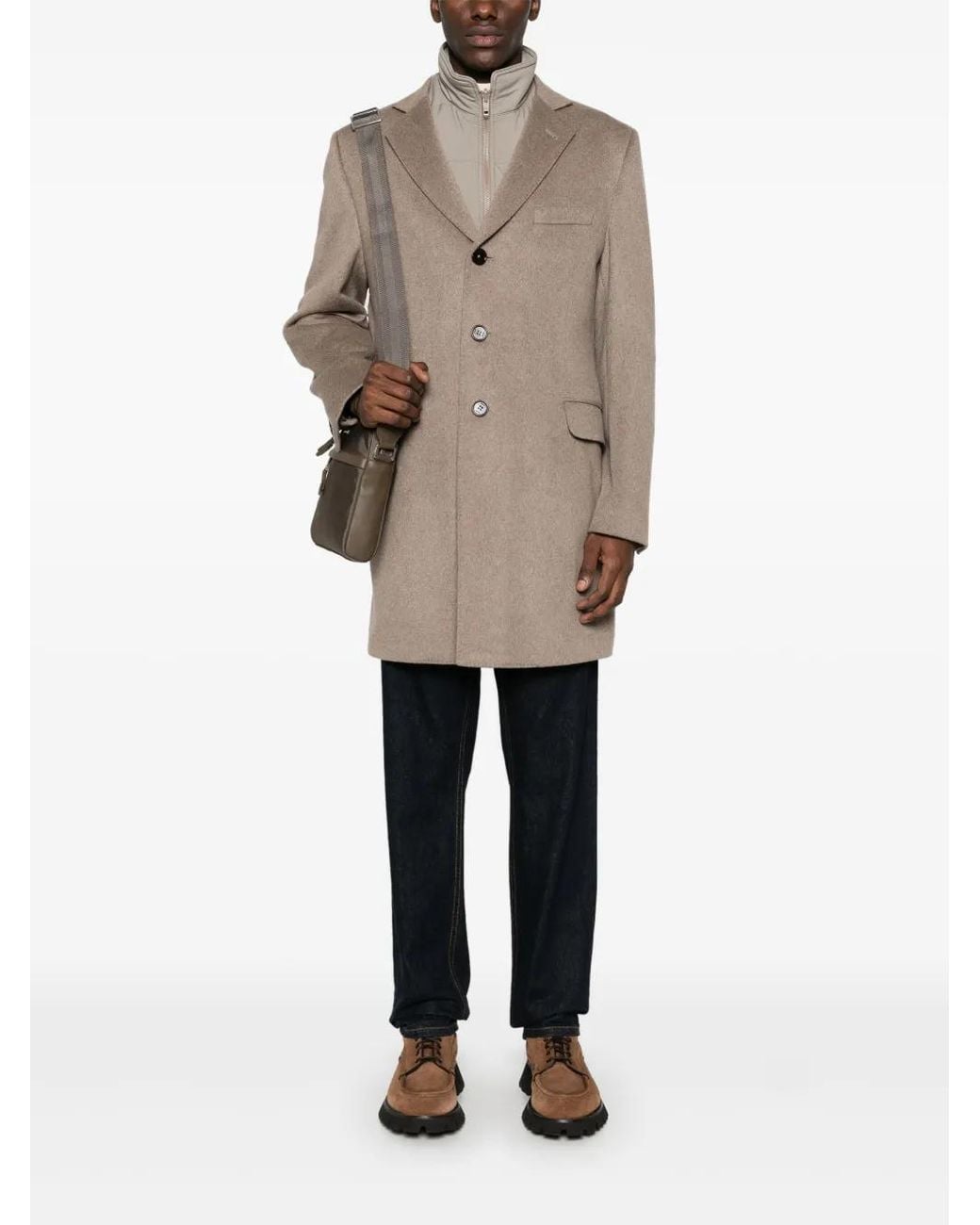 Fay Natural Double-Layer Coat for men