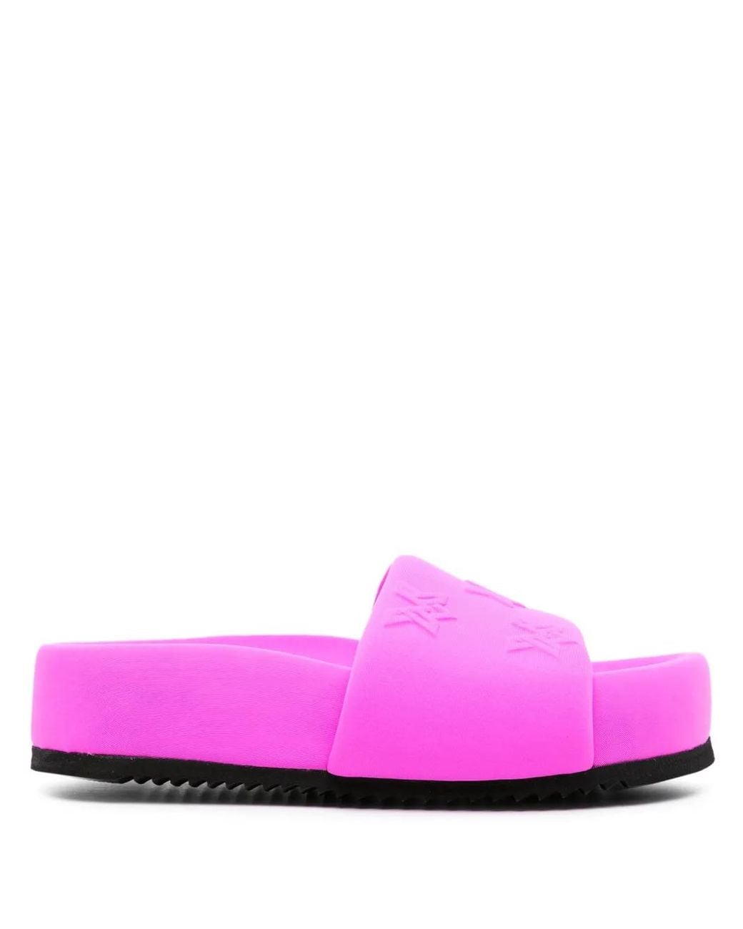 Vic Matié Pink Logo-Embossed Padded Sandals