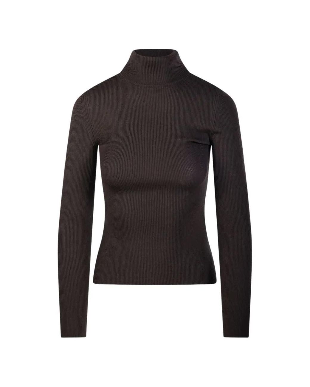 Max Mara Black Mxscavallo Ribbed-Knit Roll-Neck Sweater