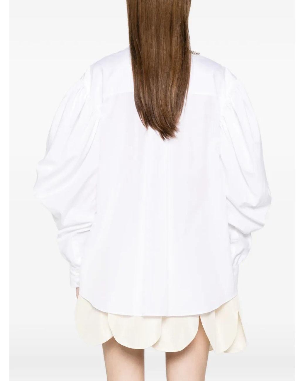 Simone Rocha White Chemise À Manches Bouffantes