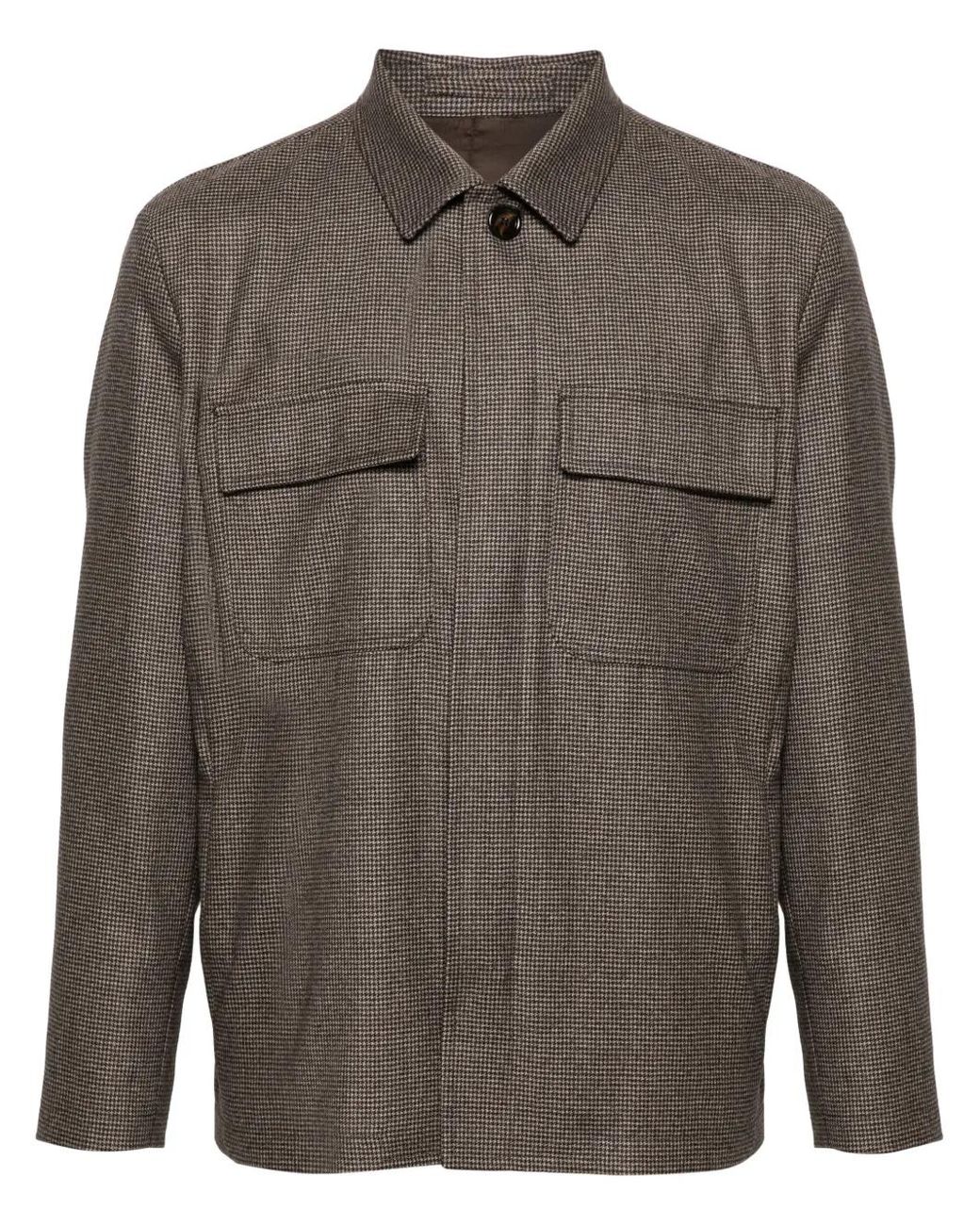Lardini Gray Houndstooth Jacket for men