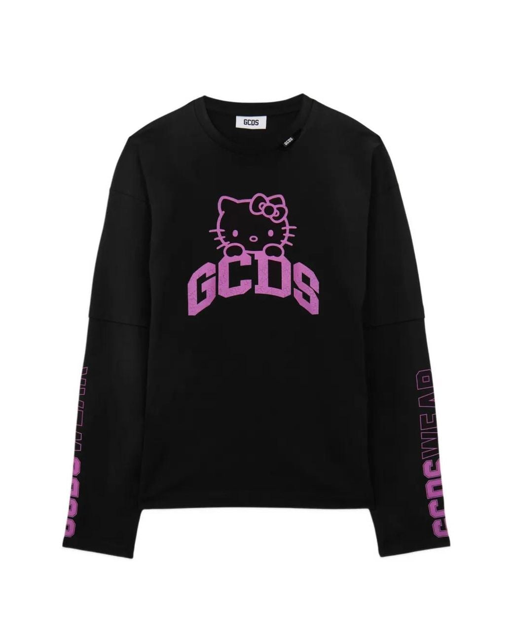 Gcds Black X Hello Kitty Long-Sleeve T-Shirt for men