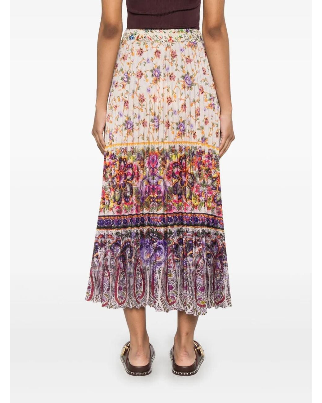 Pierre Louis Mascia Red Ceto Pleated Skirt