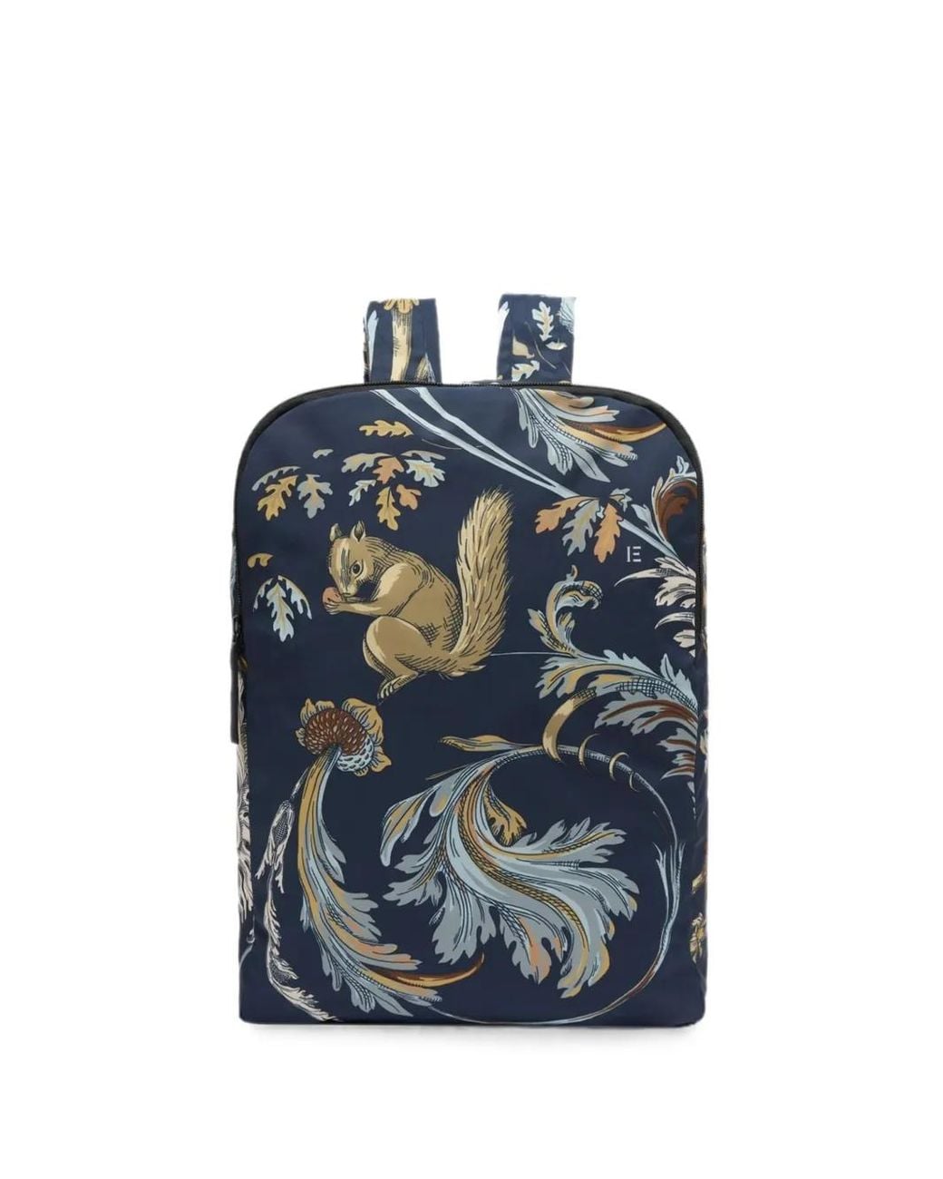 Inoui Edition Blue Rococo Print Packable Backpack Bag