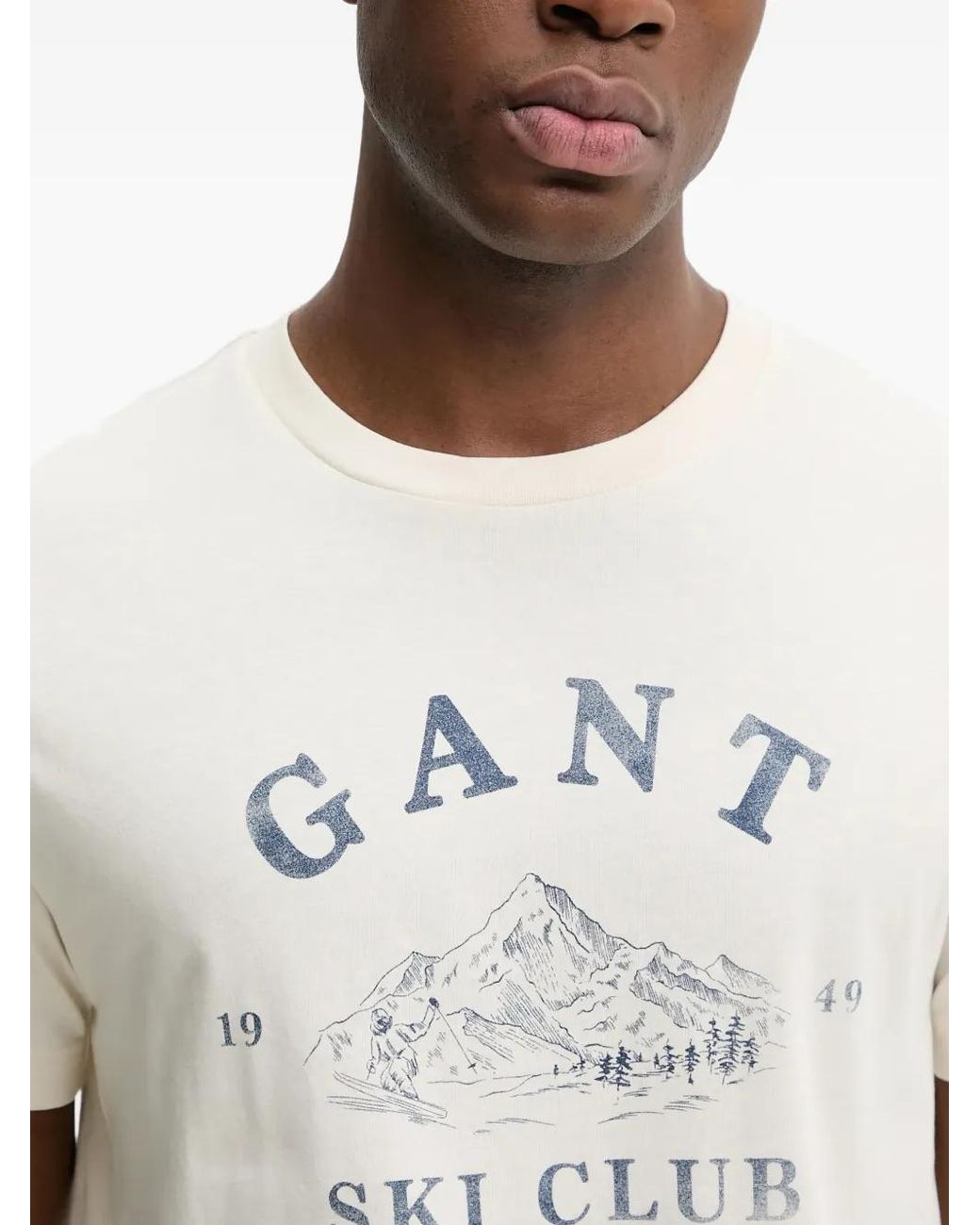 Gant White Graphic T-Shirt for men
