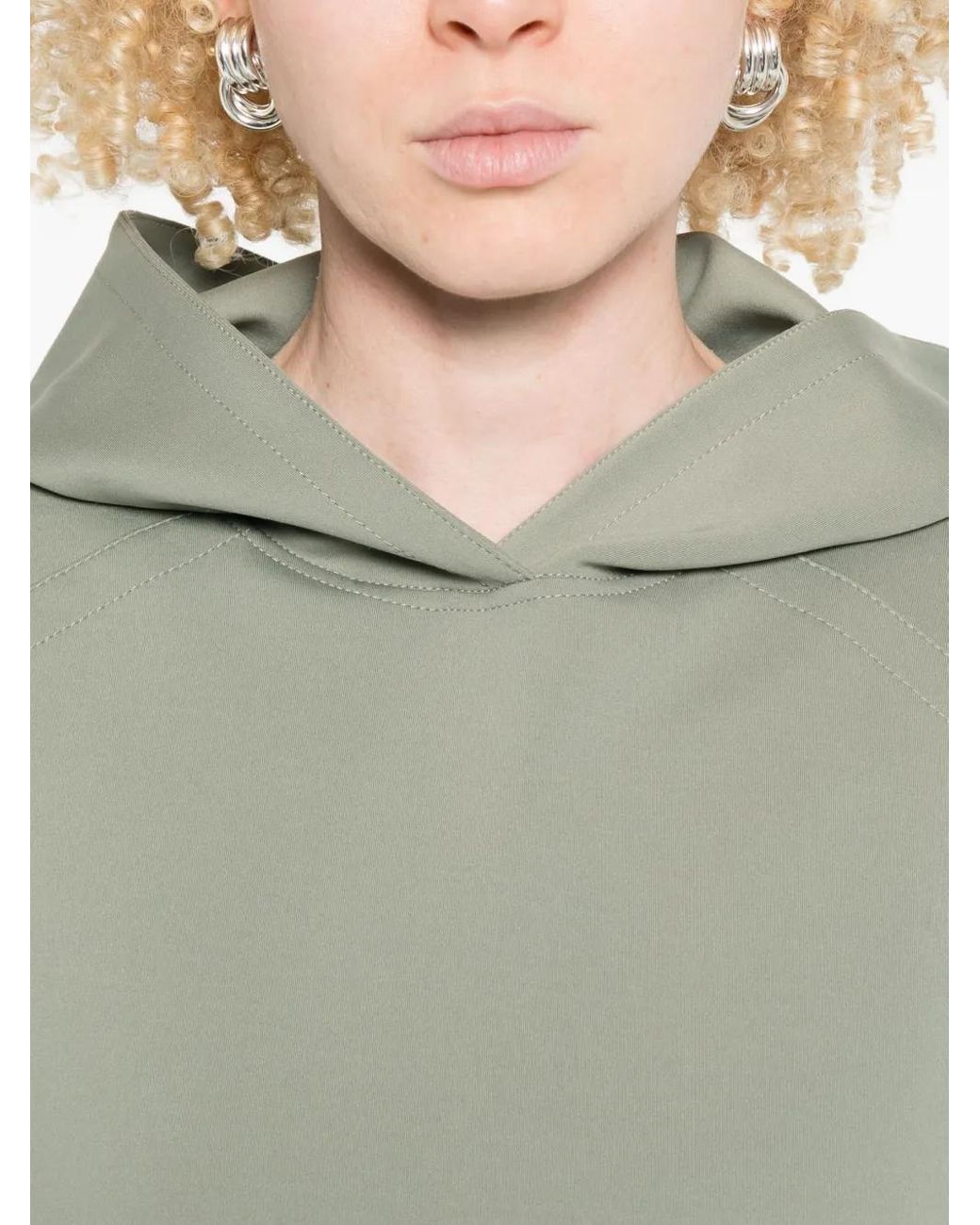 Max Mara Green Hoodie À Empiècements