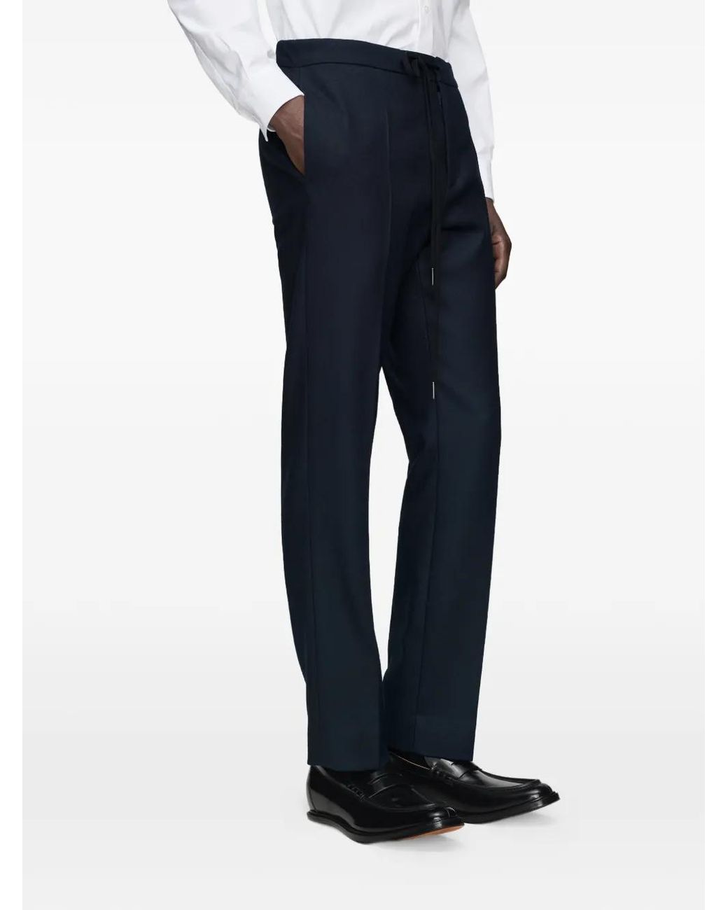 Maison Margiela Blue Tailored Virgin Wool Trousers for men