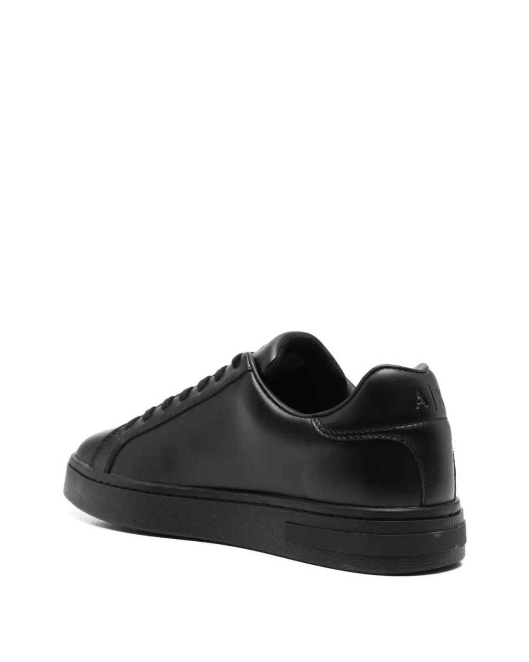 ARMANI EXCHANGE Black Leather Sneakers for men