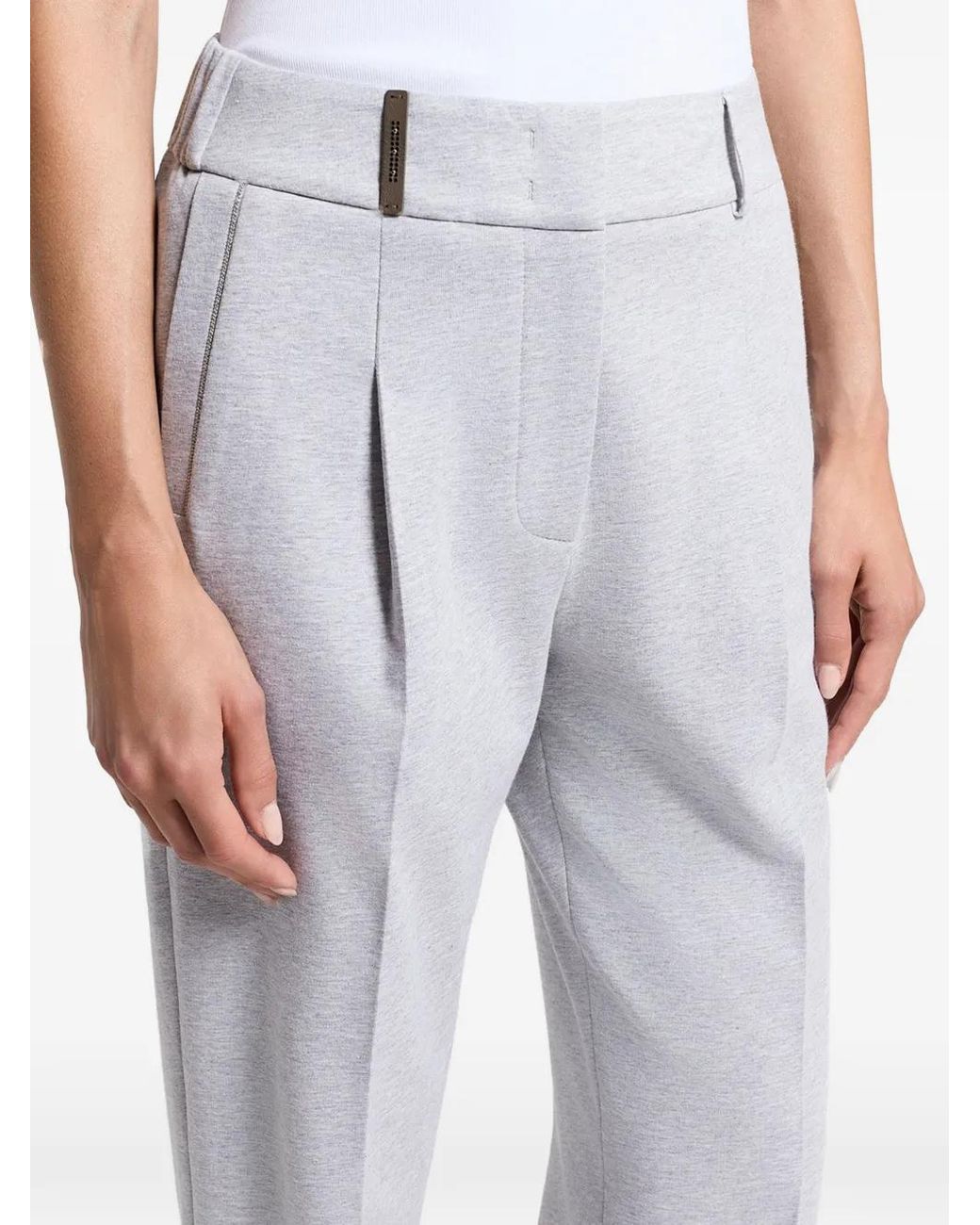 Peserico Gray Fleece Trousers