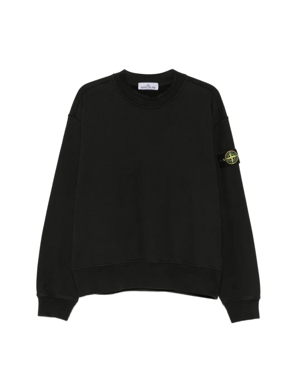 Stone Island Black 6100022 Brushed Organic Cotton Fleece Sweatshirt for men