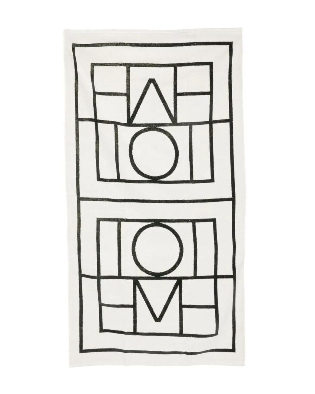 Totême White Monogram Beach Towel