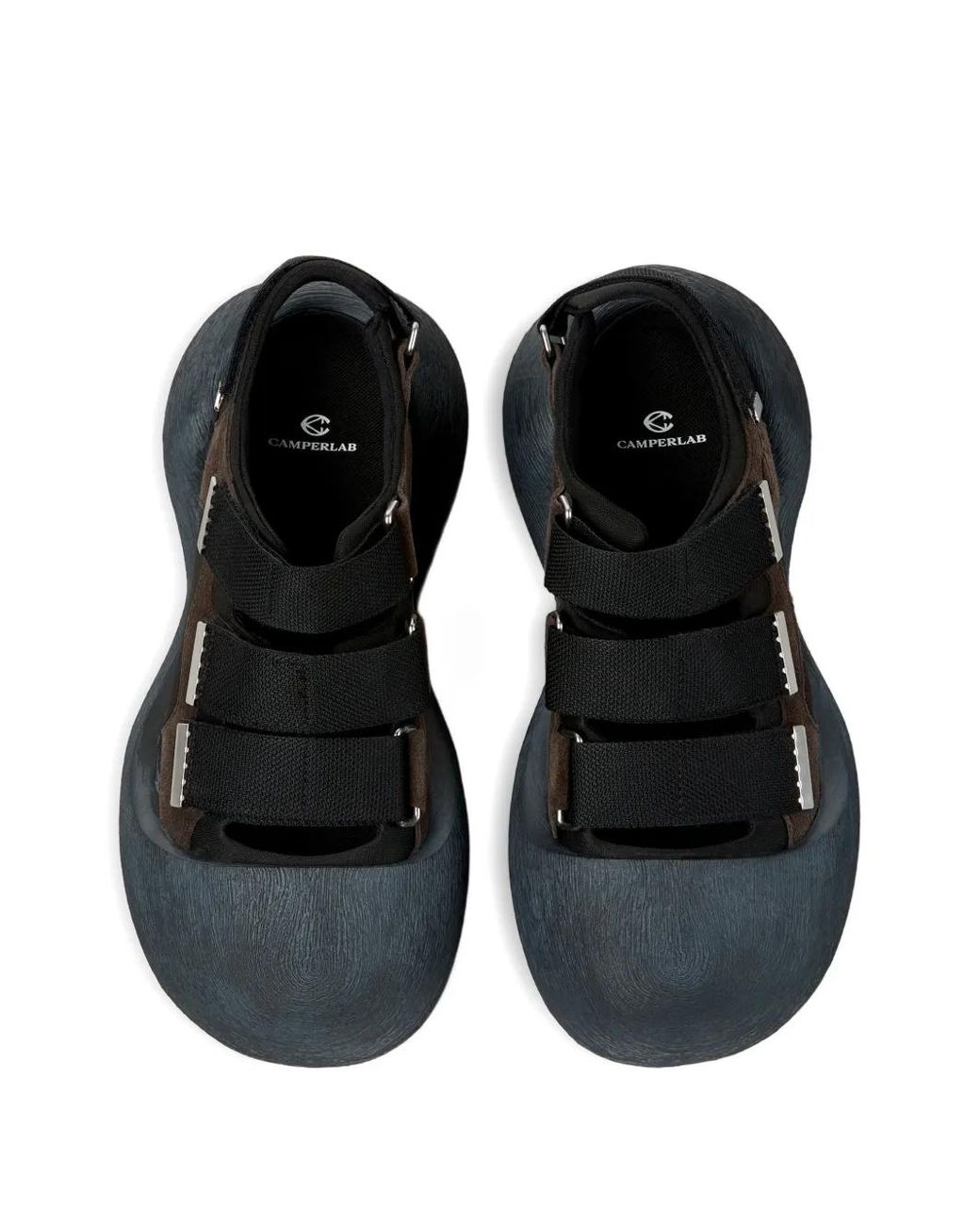 CAMPERLAB Black Suede Strap Sandals Caramba