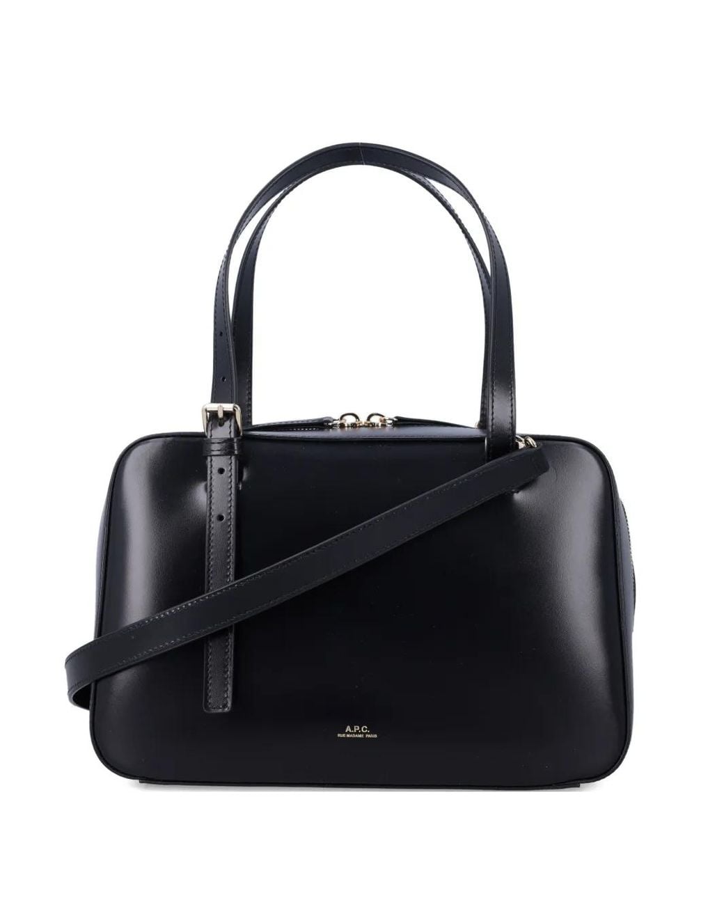 A.P.C. Black Virginie Box Tote Bag