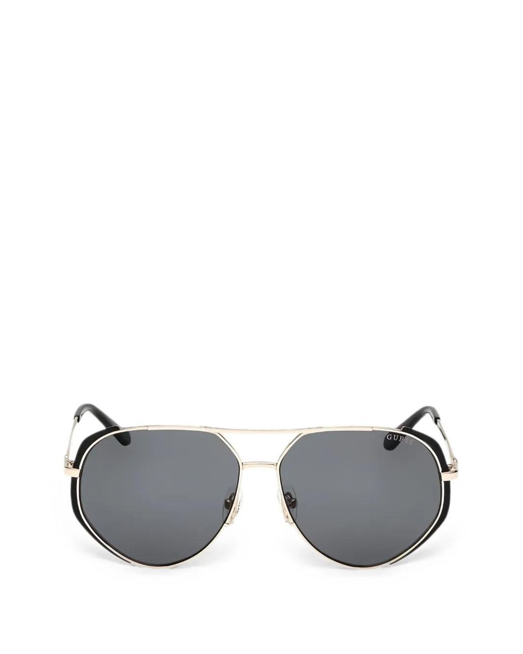 Guess Gray Pilot Full-Rim Sunglasses