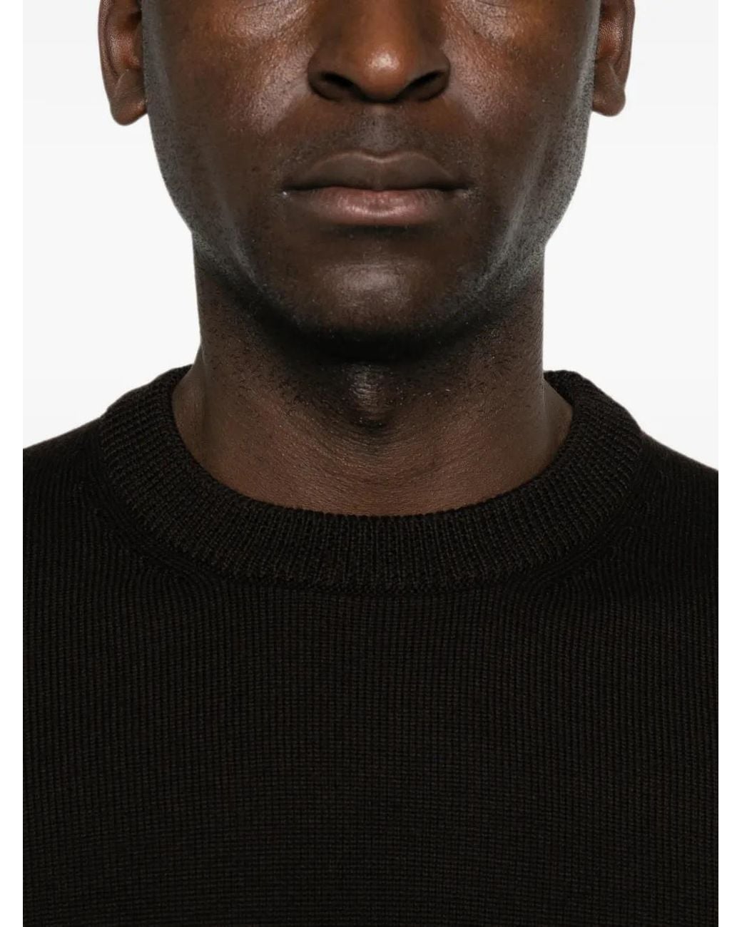 Fileria Black Ribbed-Trim Sweater for men