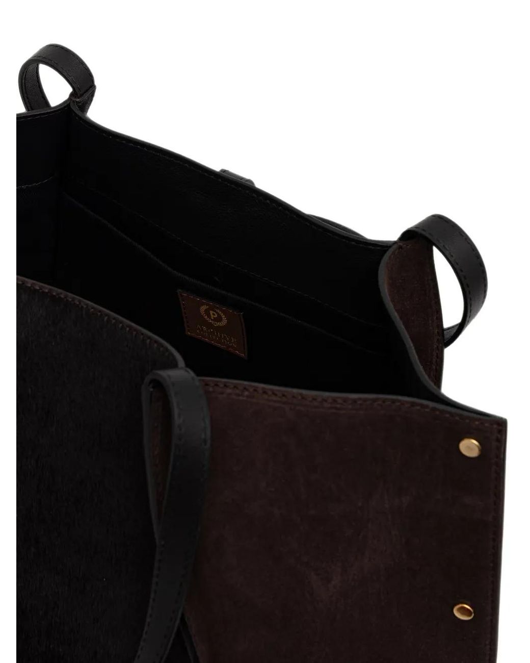 Pollini Black Austin Stud-Embellished Calf-Hair Tote Bag