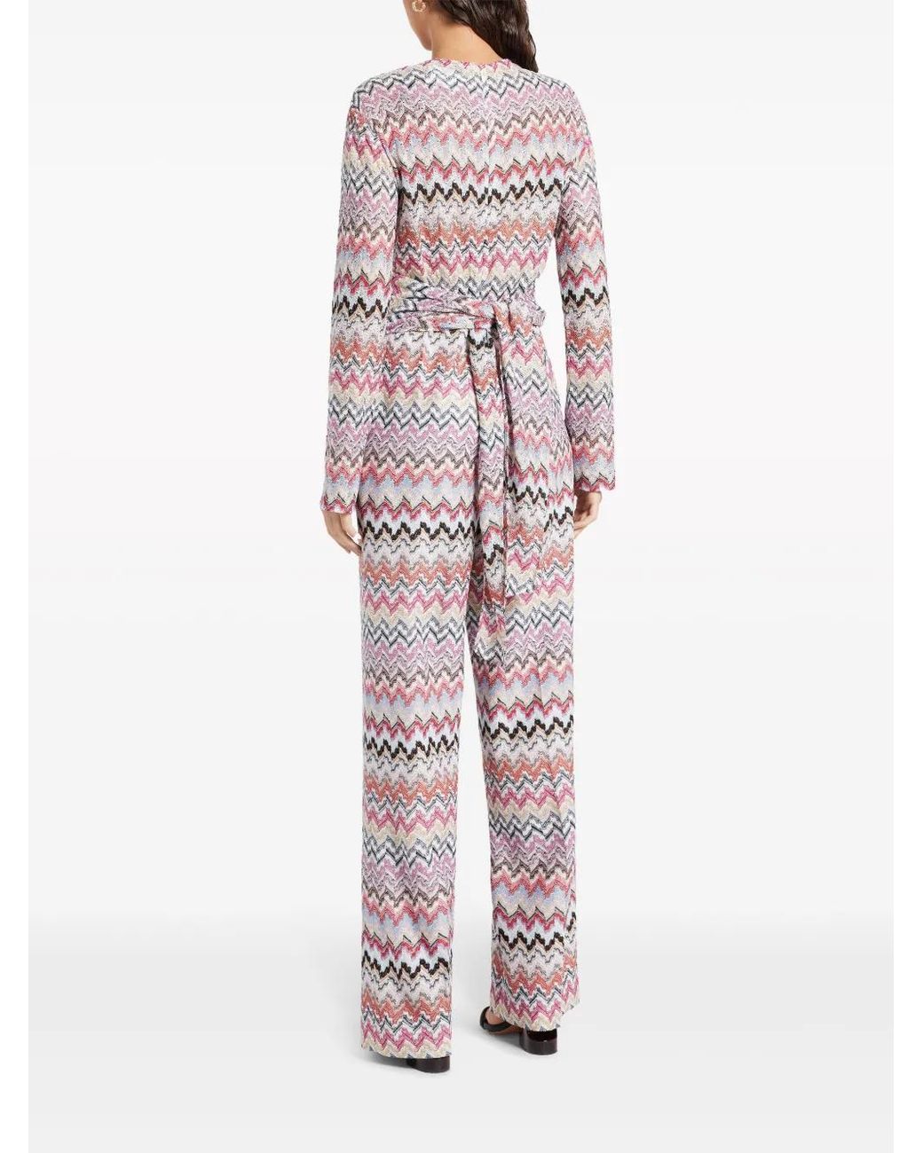 Missoni Pink Zig Zag-Pattern Jumpsuit