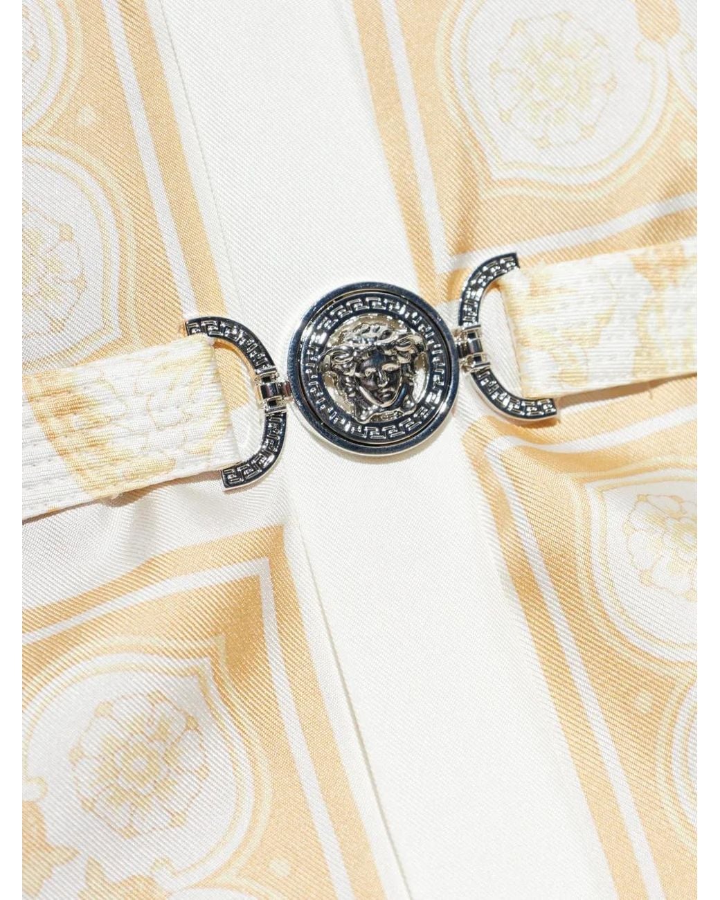 Versace Natural Silk Dress With A Belt