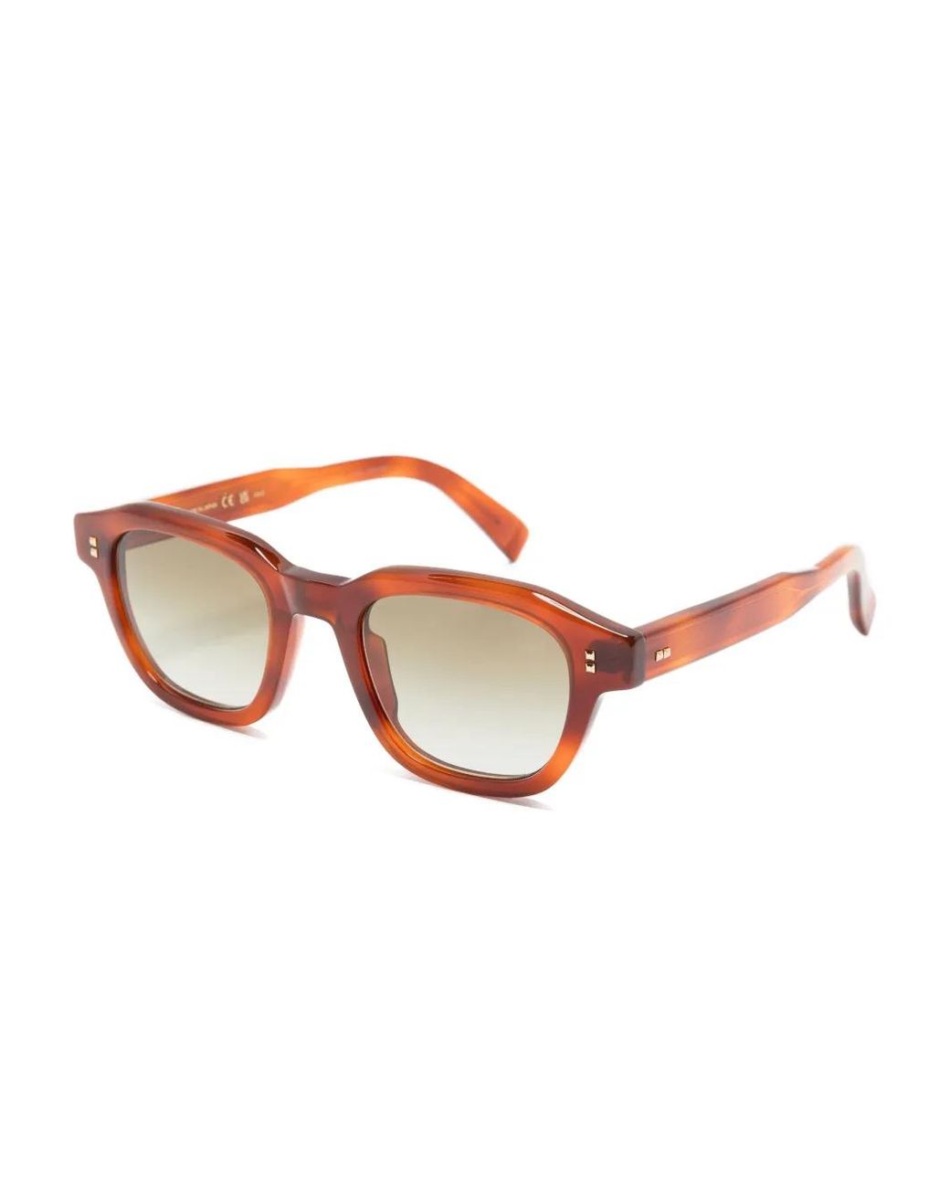 Dunhill Brown Lunettes De Soleil À Monture Carrée