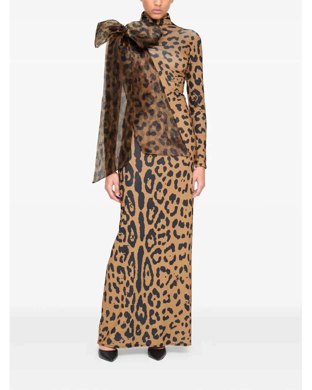 Atu Body Couture Leopard-Print Dress in Natural | Lyst