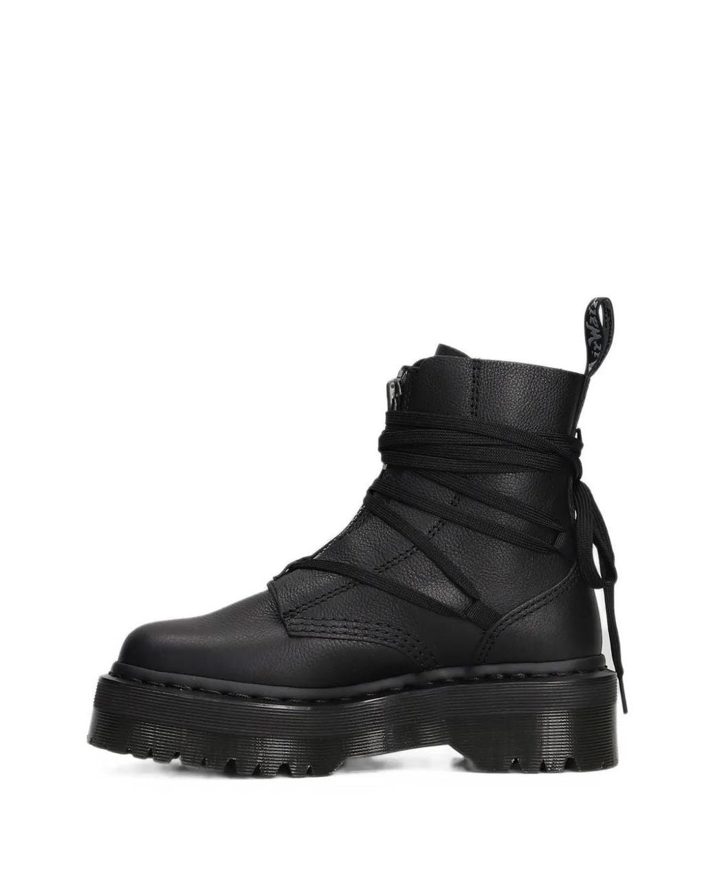 Dr. Martens Black Jarrick Combat Lace-Up Zip-Fastening Ankle Boots