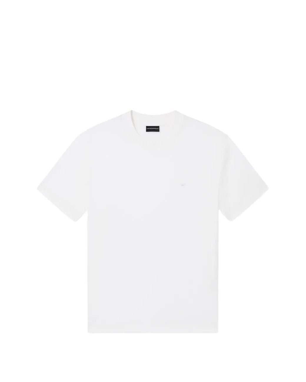 Emporio Armani White Travel Essential Lyocell-Blend Jersey T-Shirt for men