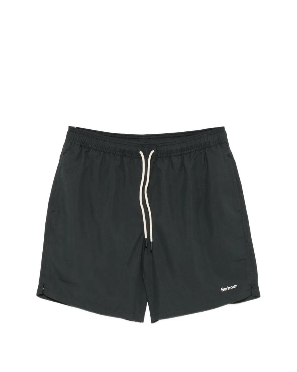 Barbour Black "Staple Logo 7" Swim Short" for men