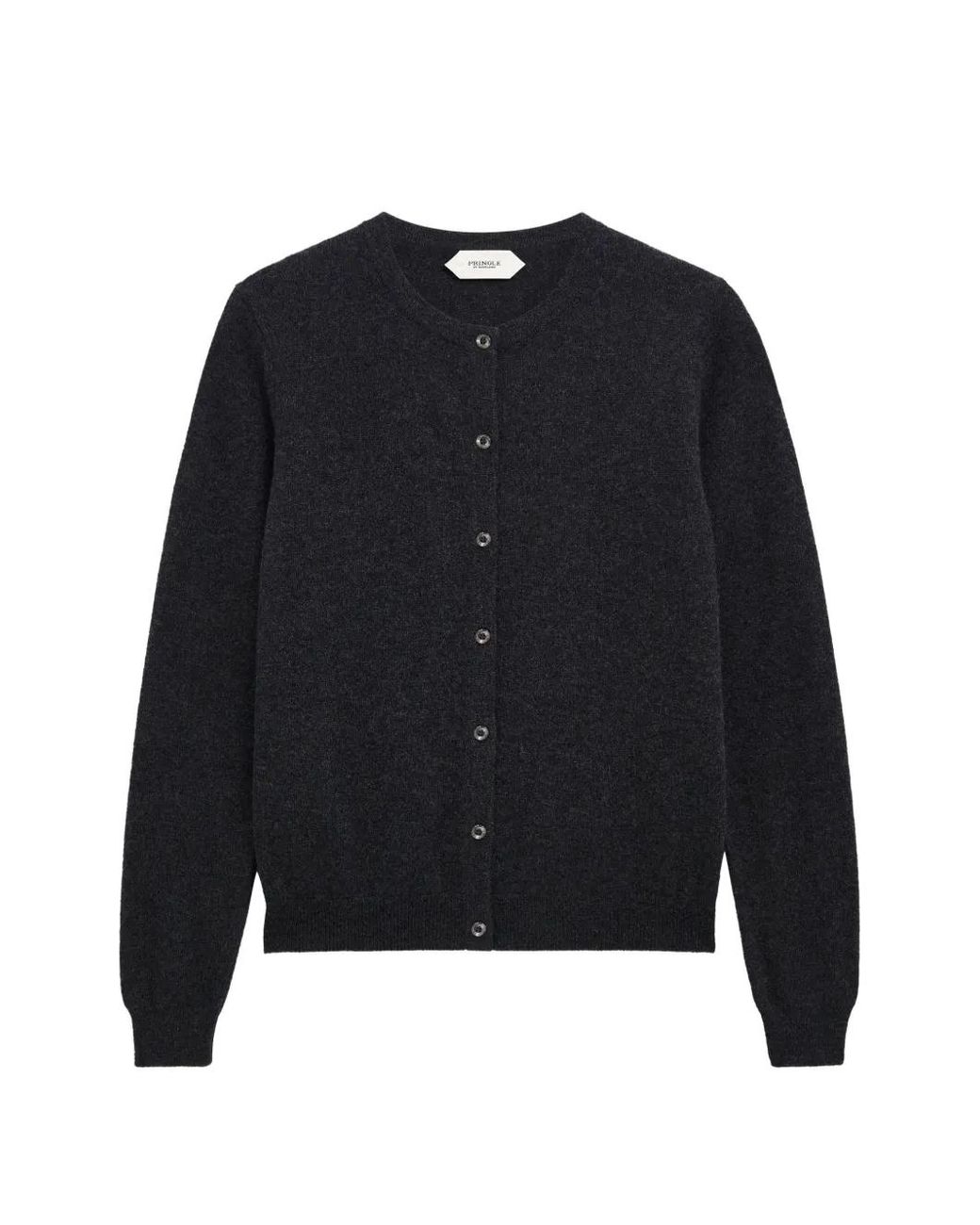Pringle of Scotland Blue Crew-Neck Cashmere Cardigan