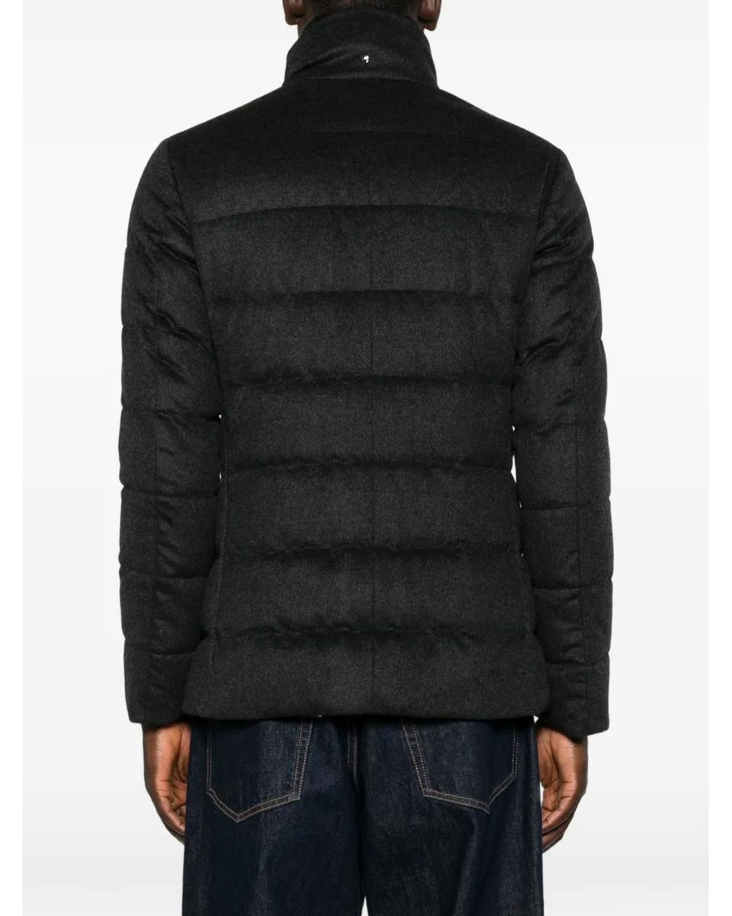 Montecore Black Double-Breasted Quilted Jacket for men
