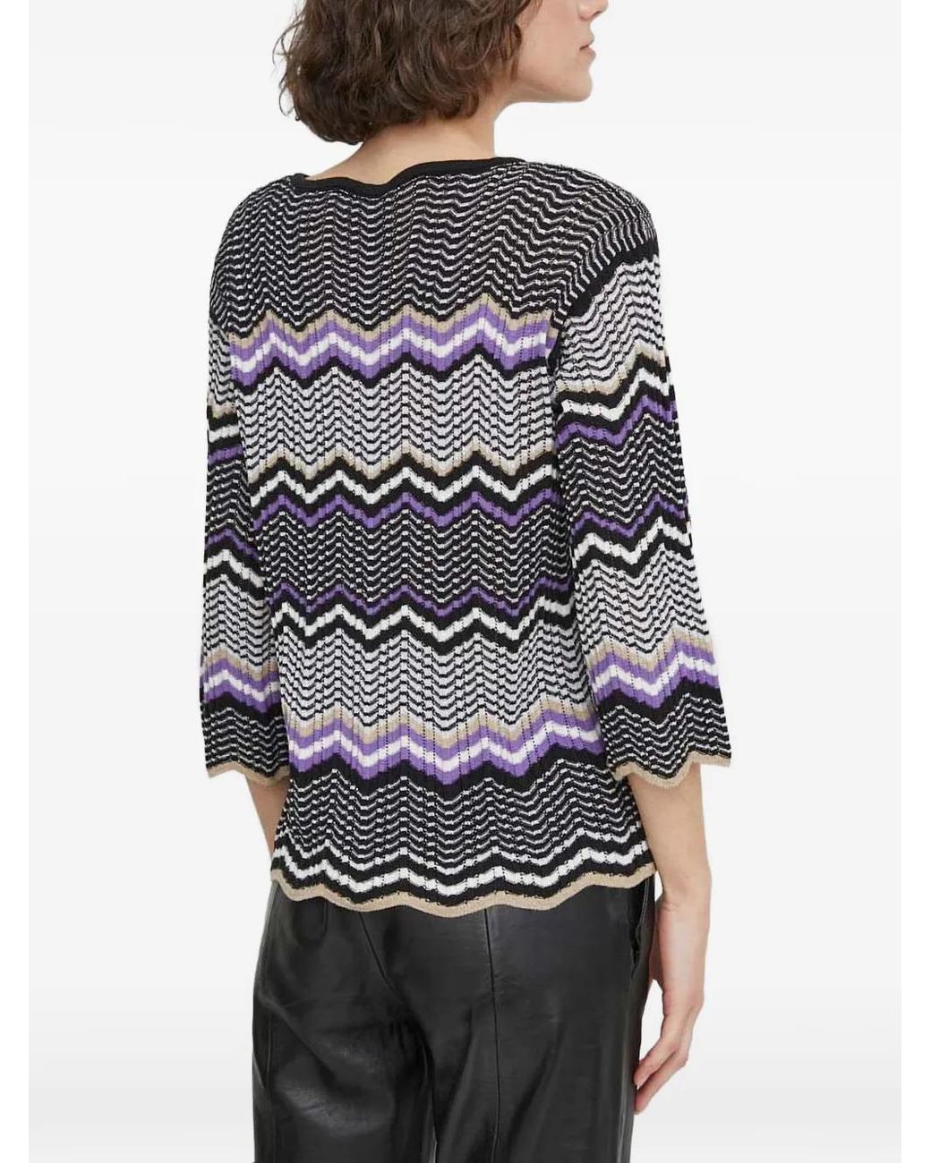 Sisley Gray Zig-Zag Top