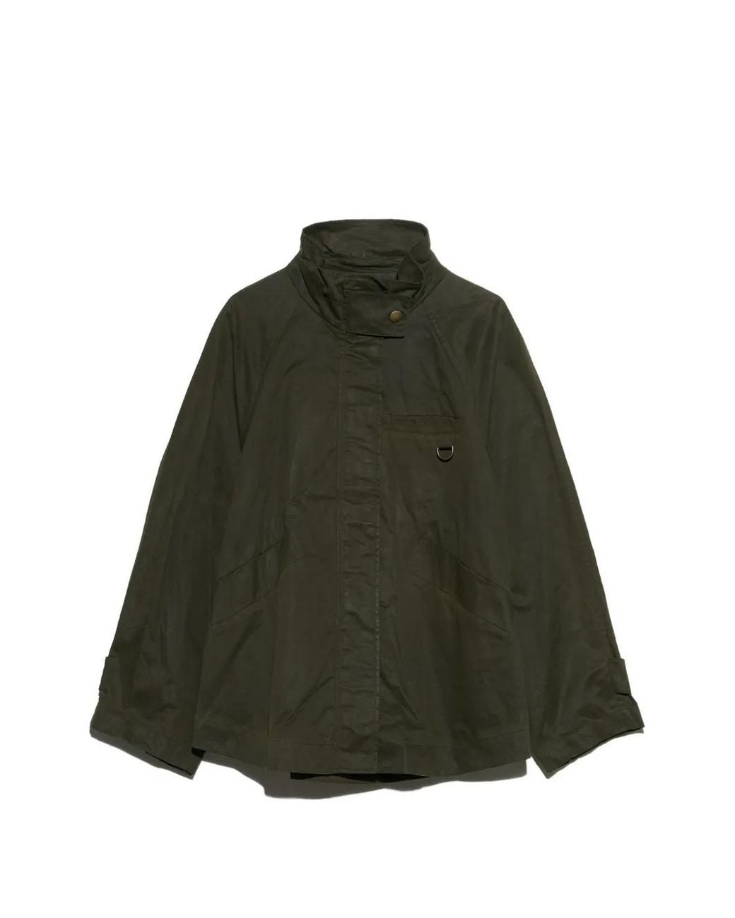 Bimba Y Lola Green Khaki Coated A-Line Trench Jacket