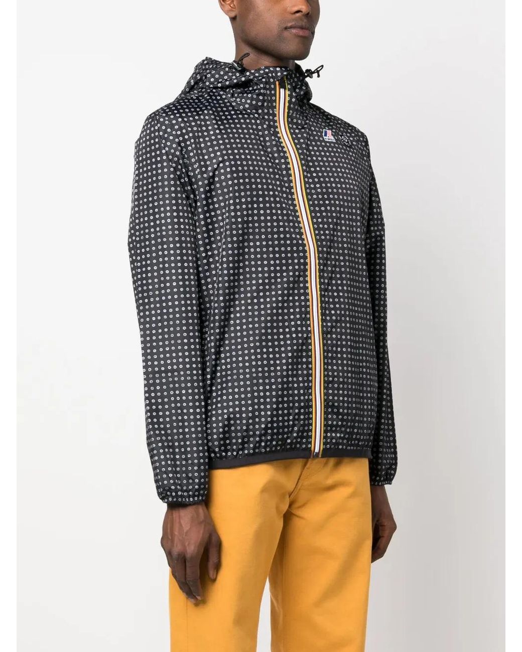 K-Way Black X 10 Corso Como Polka-Print Zipped Jacket