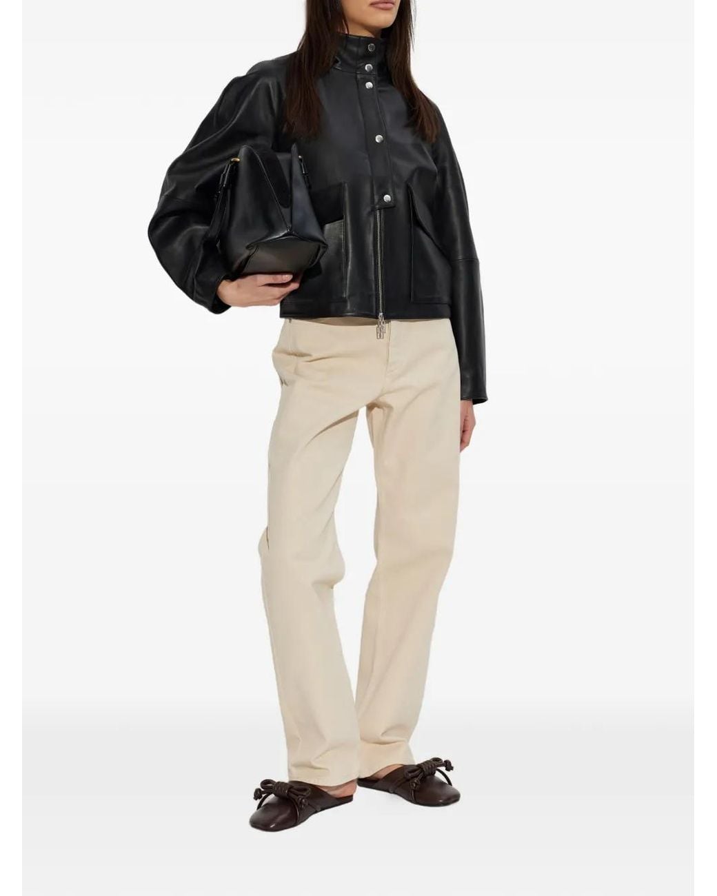 By Malene Birger Black Button Flap Jacket