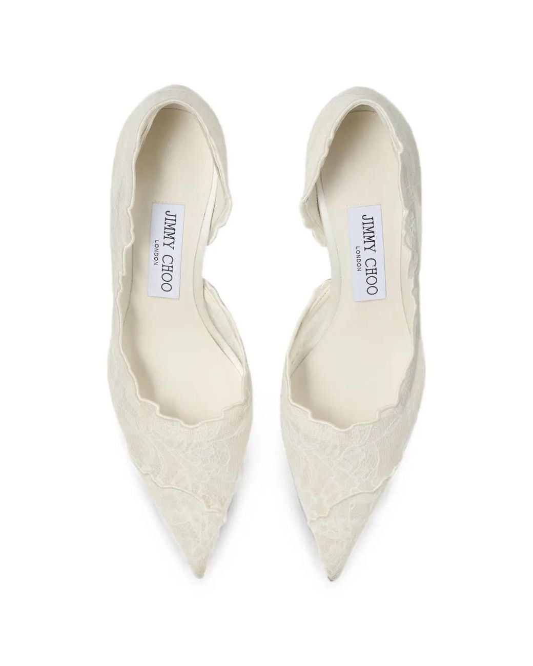 Jimmy Choo White Faiz Pumps 65 Ivory Lace