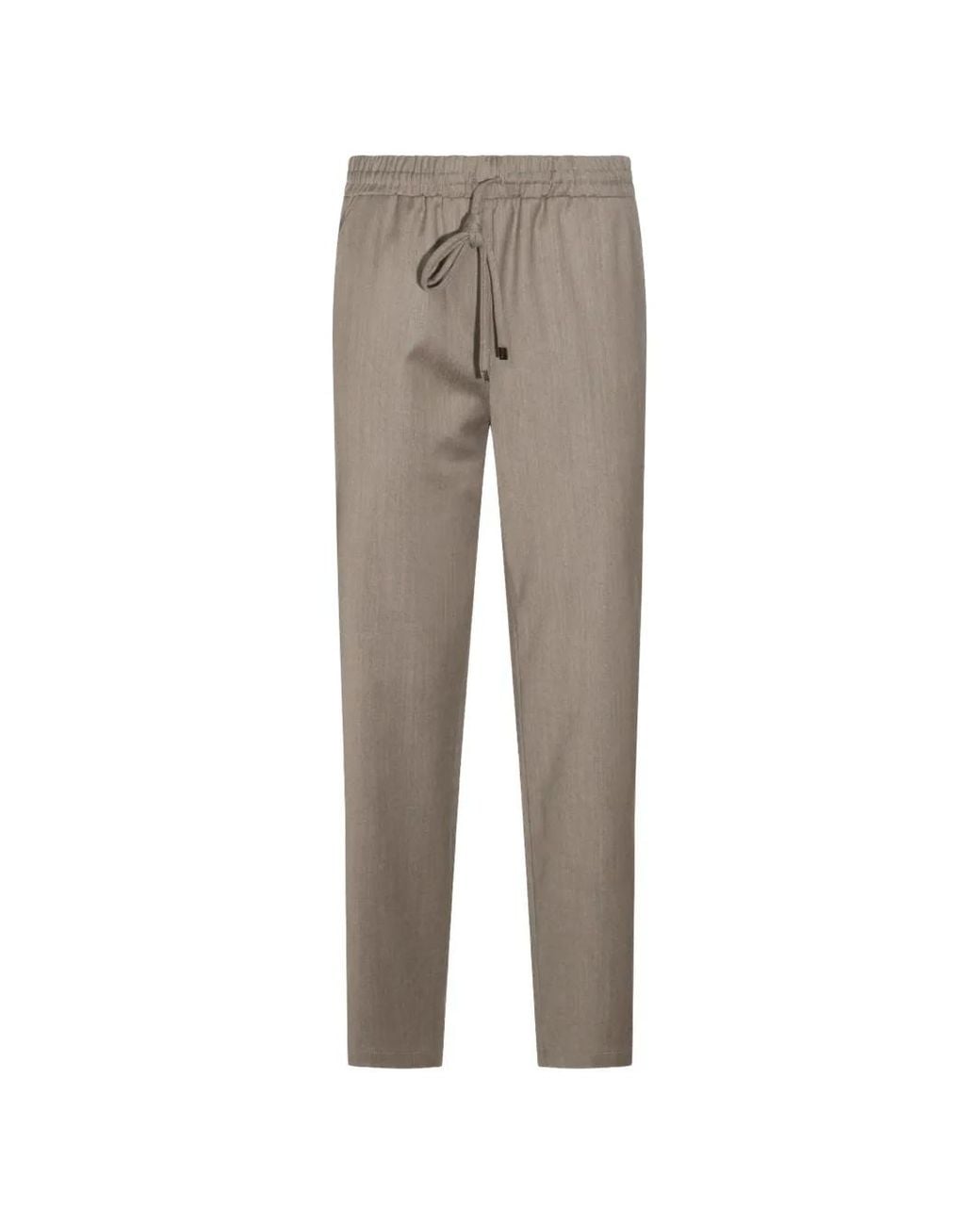 Antonelli Gray Drawstring-Waist Trousers