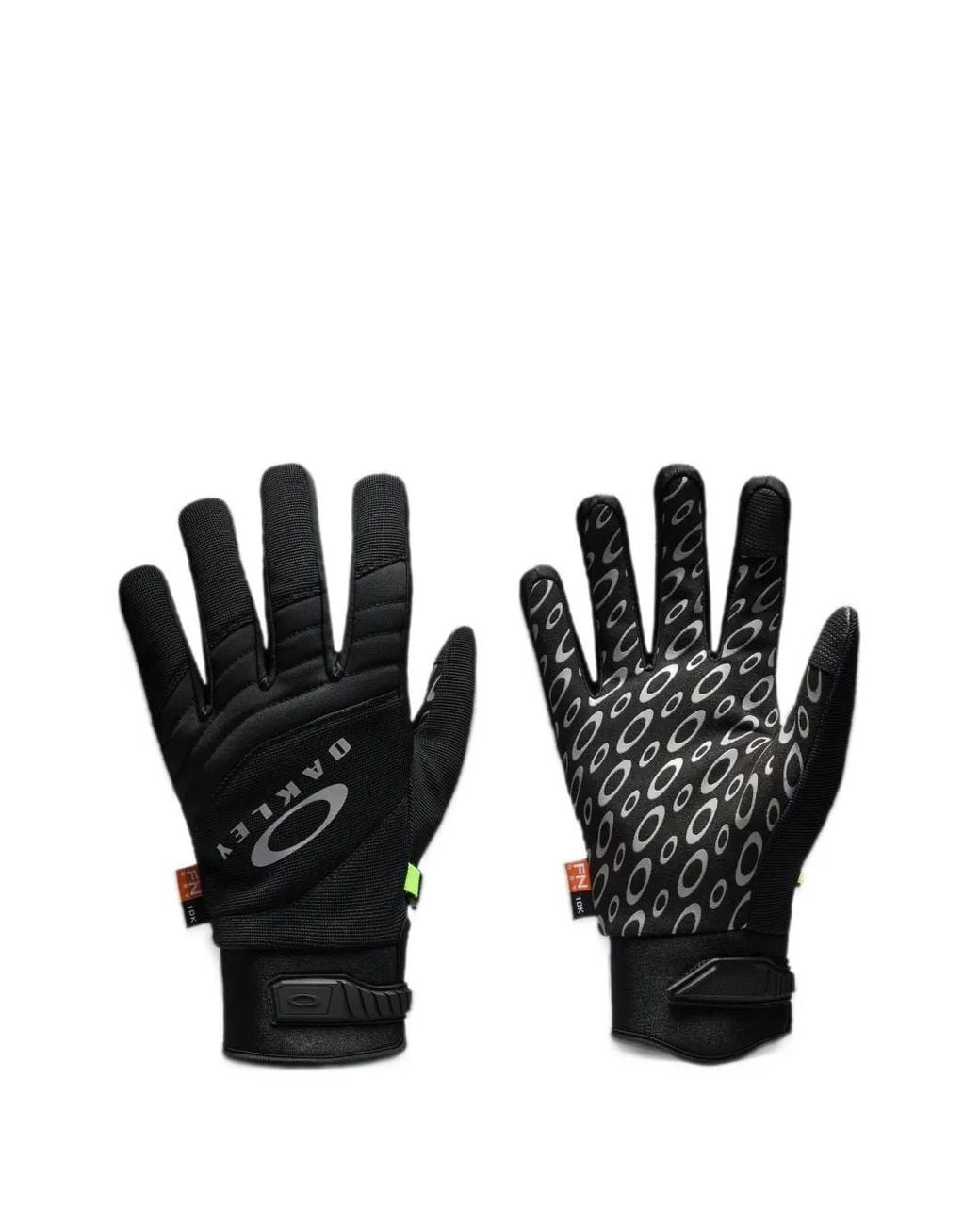 Oakley Black Clutch Logo-Print Gloves for men