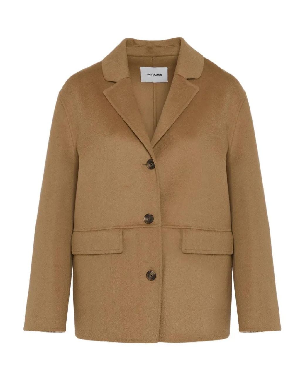 Yves Salomon Brown Buttoned Jacket