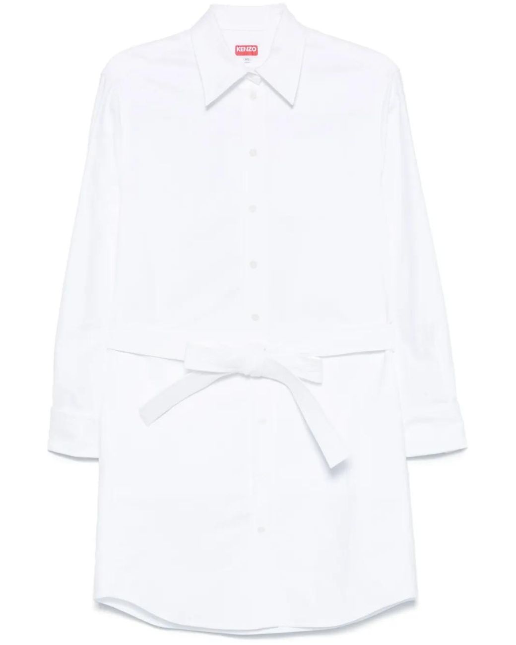 KENZO White Shirt Mini Dress